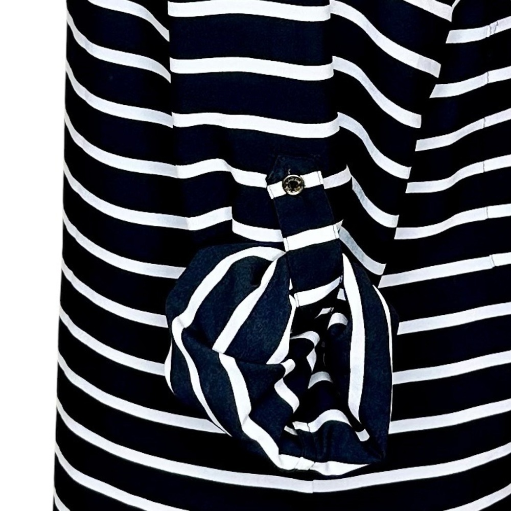 Calvin Klein V Neck Long Sleeve Striped Blouse Size M - Picture 10 of 14